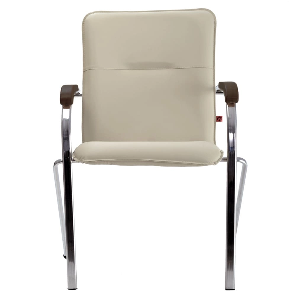 Самба BOX4 стул (Кожа иск., DO, №122 (кремовый), Орех (1031), CH)